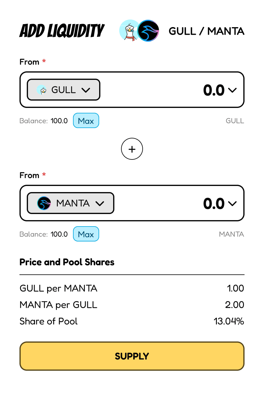 liquidity setup screenshot